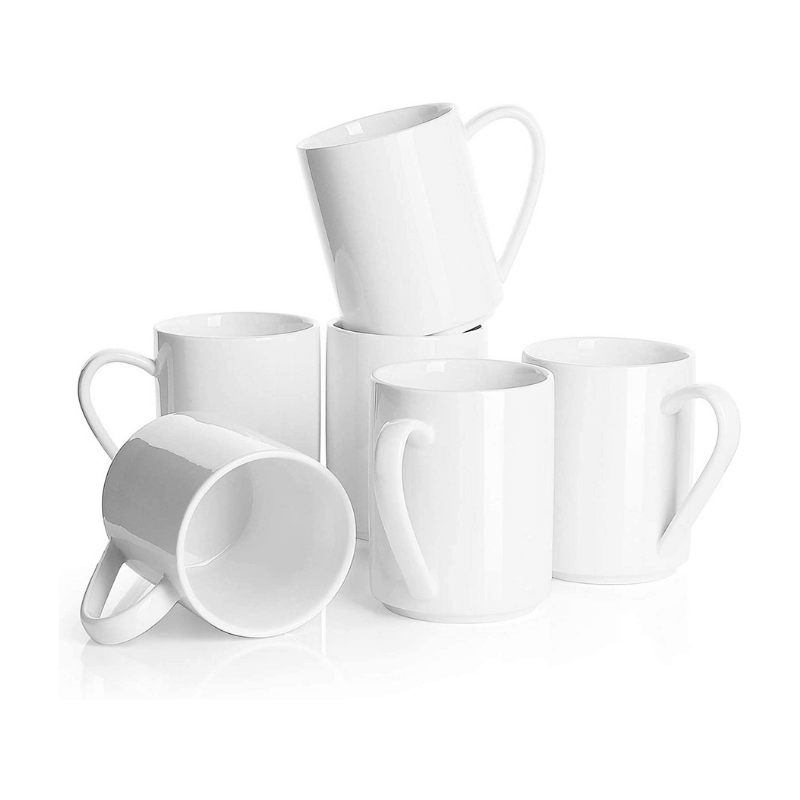 Sweese Porcelain Mugs - 20 Ounce for Coffee, Tea, Mocha and Mulled
