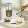 8 oz Stackable Cappuccino Cups with Stand