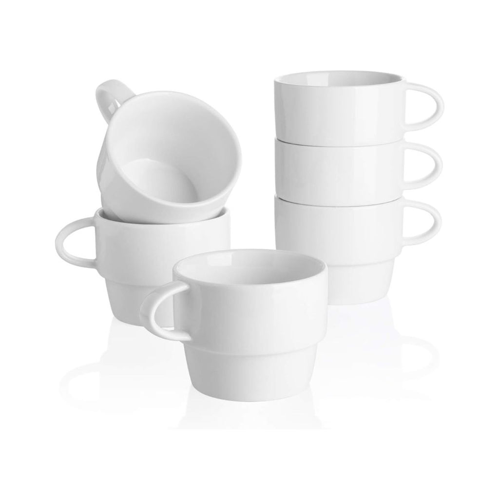 White Stackable Coffee Cups