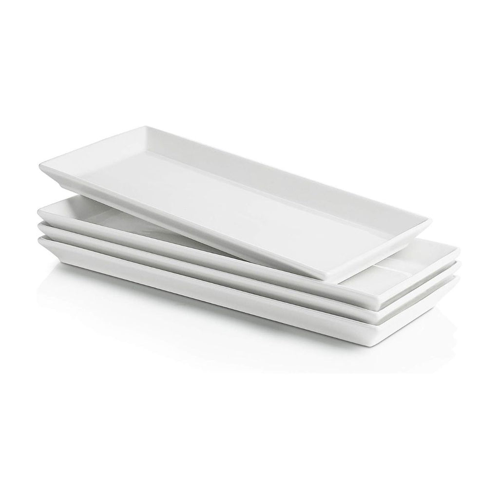 Stackable Rectangular Platters, Set of 4