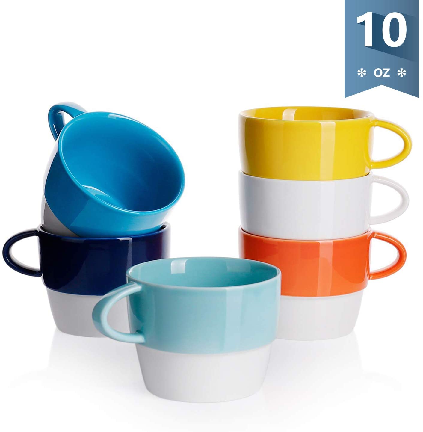 Muticolored Stackable Coffee Cups