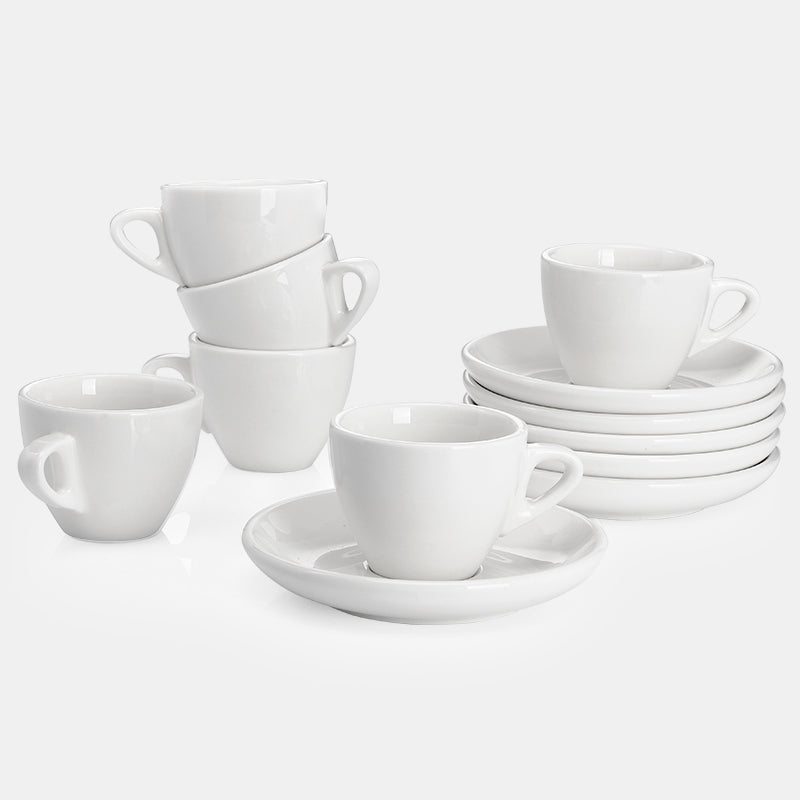 Porcelain Coffee Cups with Saucers