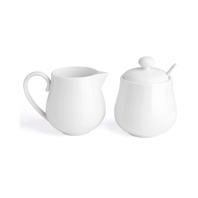 Porcelain Sugar and Creamer Set