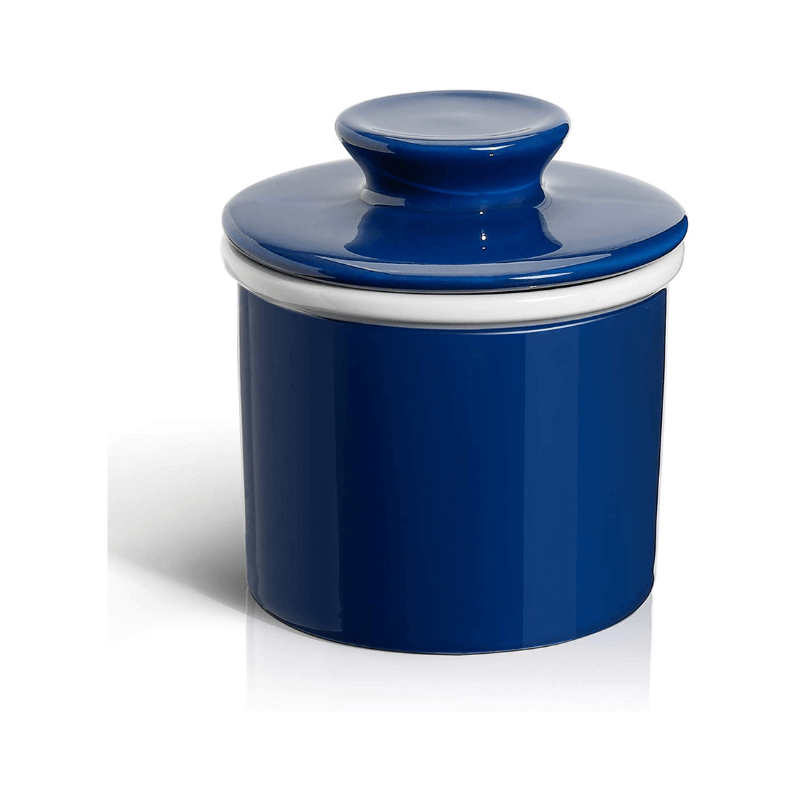 Sweese Navy Blue Ceramic Butter Bell Crock Keeper French Butter