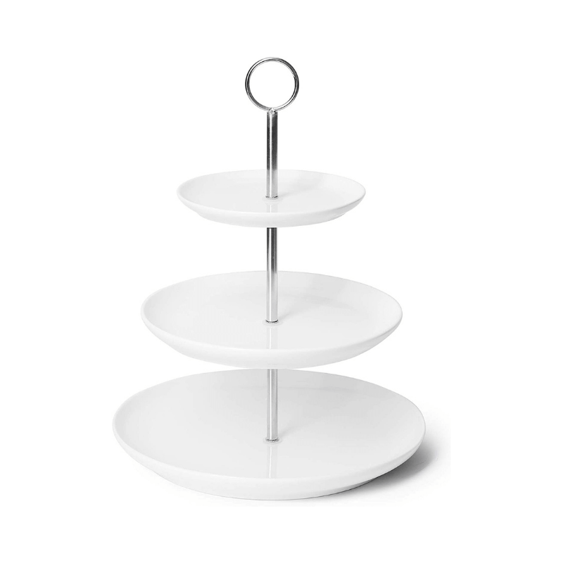 White porcelain cake outlet stand