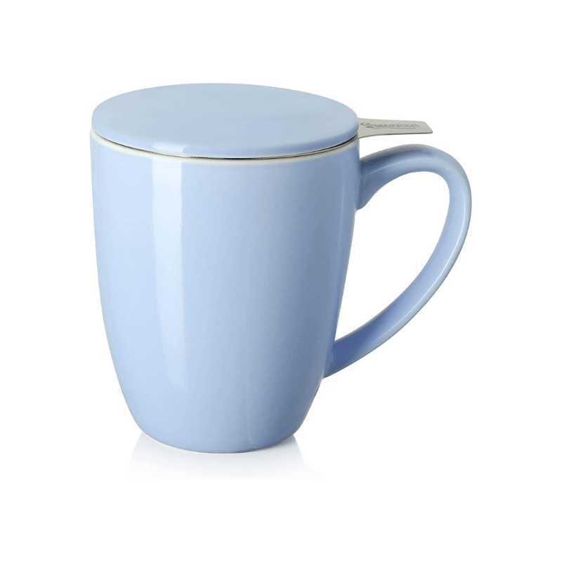 Sweese 15 OZ Orange Porcelain Tea Mug with Infuser &Lid NEW open Box! MSRP  $24