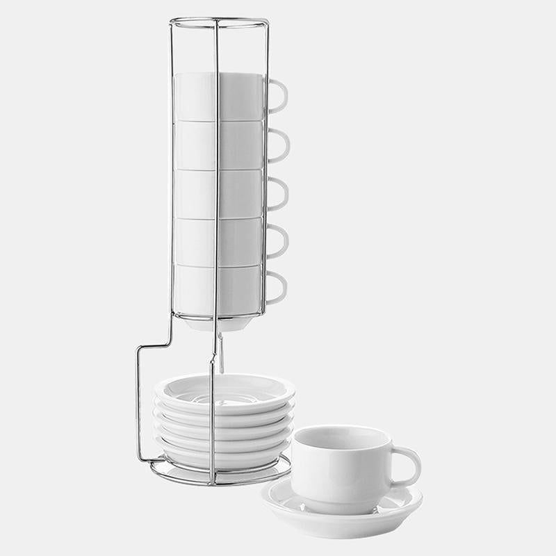 AOZITA Espresso Cups and Saucers with Espresso Spoons, Stackable Espresso  Mugs,12-piece 2.5-Ounce De…See more AOZITA Espresso Cups and Saucers with