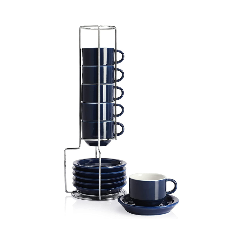 Sweese 609.001 Stackable Mug Set - 21 Ounce Large Coffee Mugs for