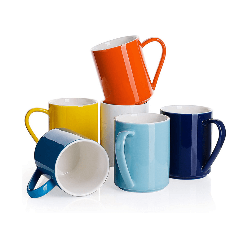 Sweese White Coffee Mug, Porcelain 11 Oz Coffee Mugs Set of 6, Ceramic  Coffee Cups with Handle for C…See more Sweese White Coffee Mug, Porcelain  11 Oz