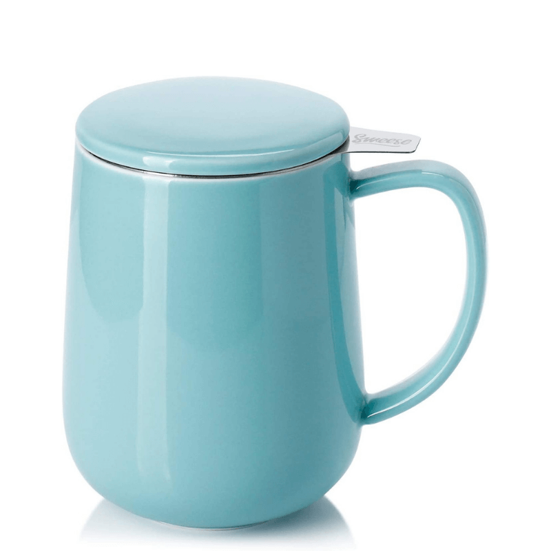 20oz ceramic coffee mug with lid Porcelain Tea Infuser